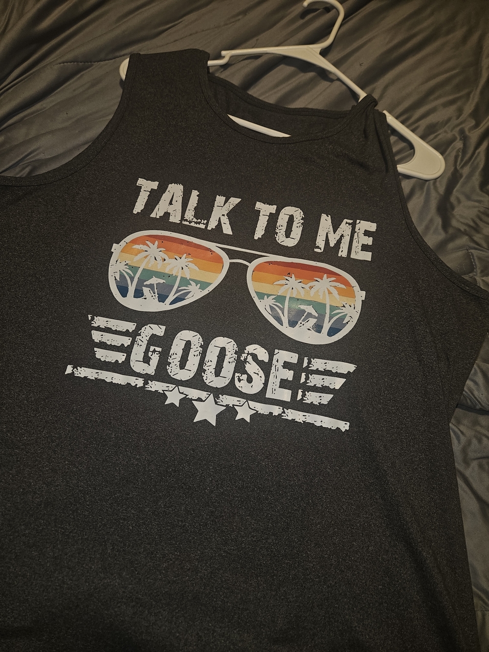 Women's Black Graphic Tank Top with Retro Sunglass Print